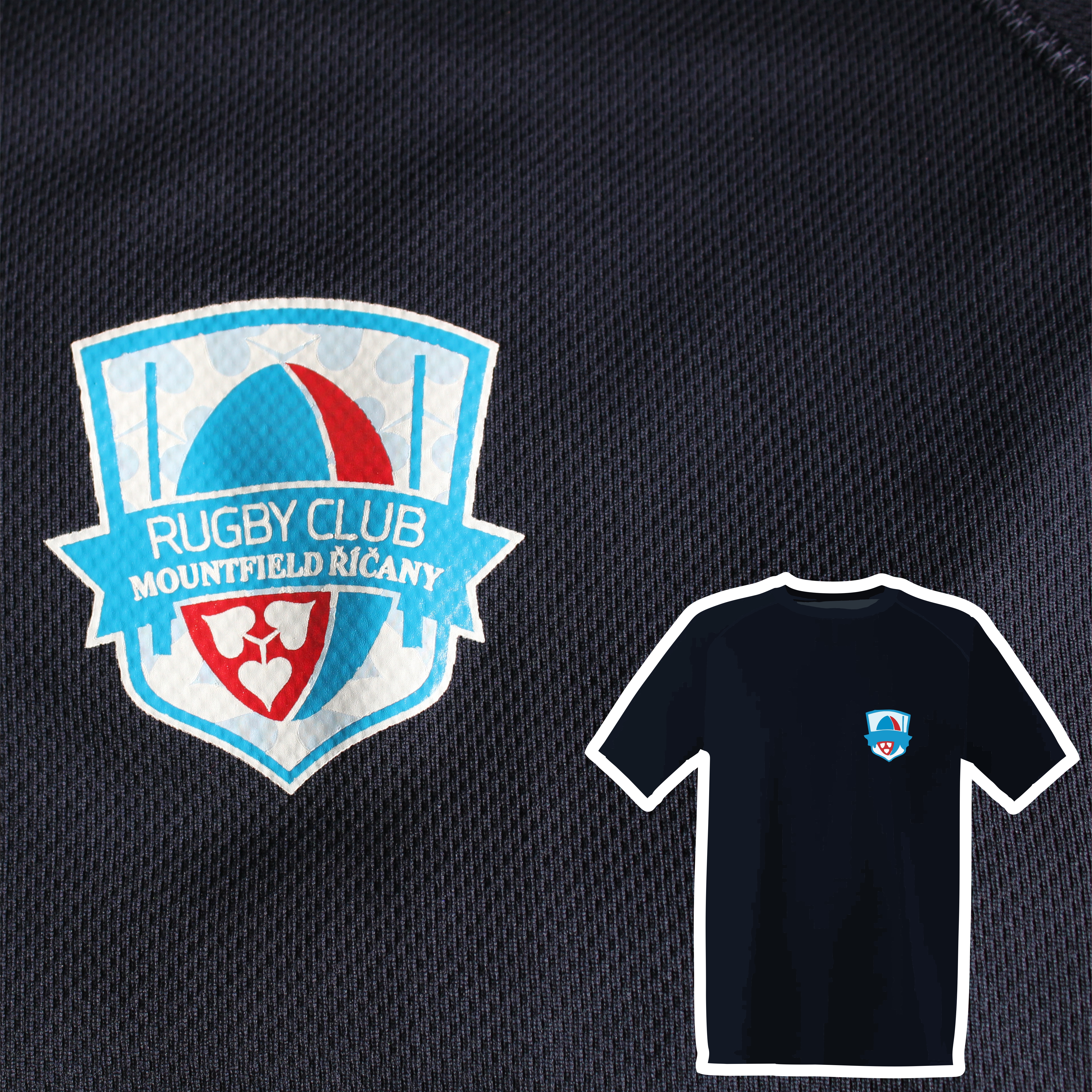 Tričko polyester RCM Říčany | Tmavě modrá