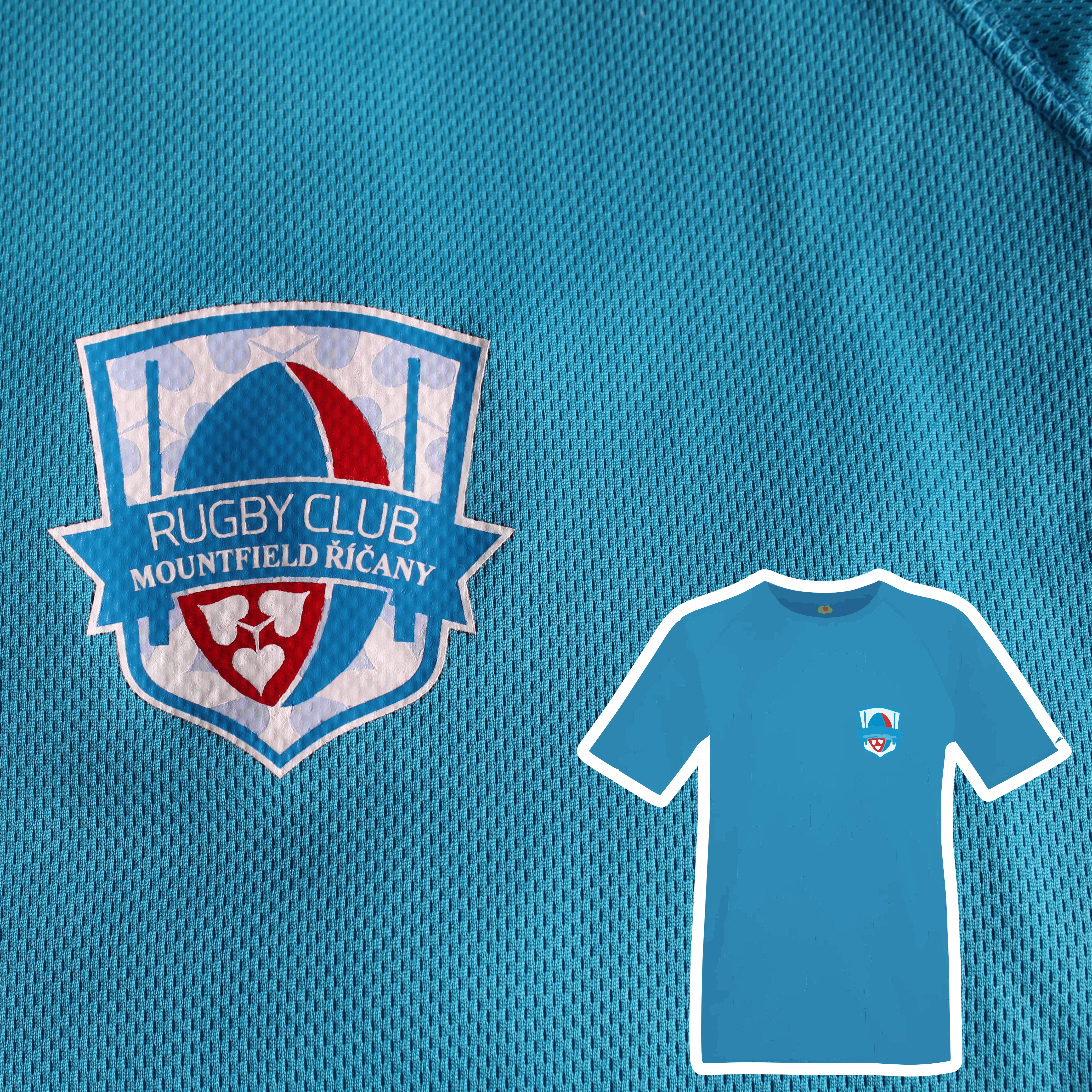 Tričko polyester RCM Říčany | Tyrkysová