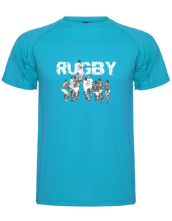 Polyesterové tričko Rugby Players | Světle modrá